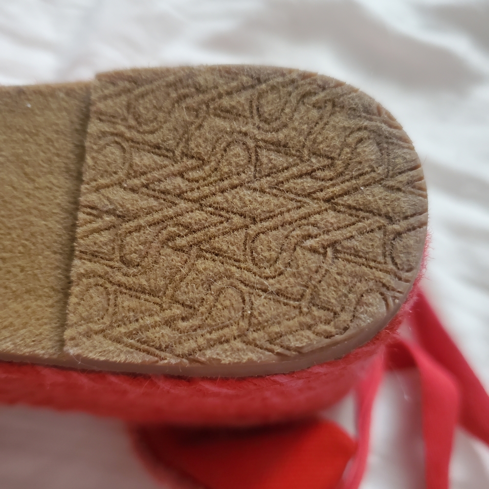 Stuart Weitzman Marguerita Espadrille Wedge Red Women's Shoes Size 6.5 - Picture 11 of 15